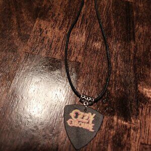 OZZY OSBOURNE GUITAR PICK NECKLACE - EARRINGS SET